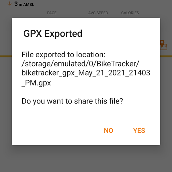 Example of saving GPX file
